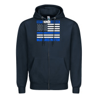 Navy blue lives matter for police officer Zipper Hoodie - linhVisuals