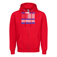 Red blue lives matter for police officer Zipper Hoodie - linhVisuals