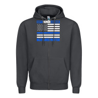 Smoke blue lives matter for police officer Zipper Hoodie - linhVisuals