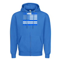 True Royal blue lives matter for police officer Zipper Hoodie - linhVisuals