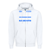 White blue lives matter for police officer Zipper Hoodie - linhVisuals