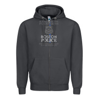 Smoke boston police shirt saint michael police officer prayer Zipper Hoodie - linhVisuals