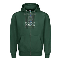 Sports Green boston police shirt saint michael police officer prayer Zipper Hoodie - linhVisuals