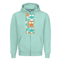 Seafoam oke 15 Zipper Hoodie - linhVisuals