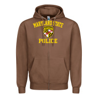 Chestnut maryland state police Zipper Hoodie - linhVisuals