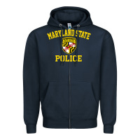 Navy maryland state police Zipper Hoodie - linhVisuals