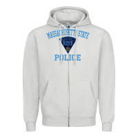 Dove Grey massachusetts state police Zipper Hoodie - linhVisuals