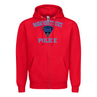 Red massachusetts state police Zipper Hoodie - linhVisuals