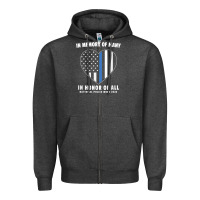 Charcoal Heather national police week shirt in memory and honor us flag Zipper Hoodie - linhVisuals