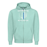 Seafoam national police week shirt vintage blue line american flag Zipper Hoodie - linhVisuals