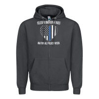 Smoke national police week shirt vintage blue line american flag Zipper Hoodie - linhVisuals