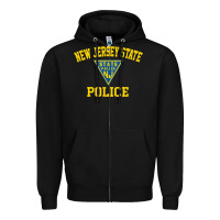 Black new jersey state police Zipper Hoodie - linhVisuals
