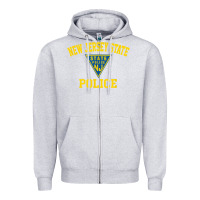 Heather Grey new jersey state police Zipper Hoodie - linhVisuals