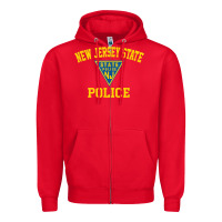 Red new jersey state police Zipper Hoodie - linhVisuals
