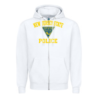 White new jersey state police Zipper Hoodie - linhVisuals