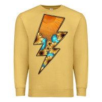 Antique Gold Lightning Bolt Premium Sweatshirt - JahusDesignShop