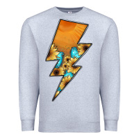 Heather Grey Lightning Bolt Premium Sweatshirt - JahusDesignShop