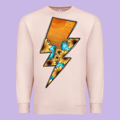 Lightning Bolt Premium Sweatshirt Designed By Jahusdesignshop