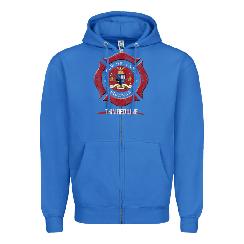 New Orleans Firefighter Shirt Firefighter Gifts Louisiana Zipper Hoodie by linhVisuals | Teevron