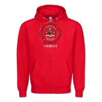 Red new orleans firefighter shirt firefighter gifts louisiana Zipper Hoodie - linhVisuals