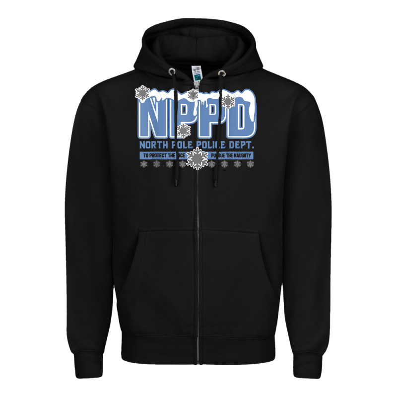 North Pole Police Department Zipper Hoodie by linhVisuals | Teevron