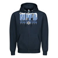 Navy north pole police department Zipper Hoodie - linhVisuals