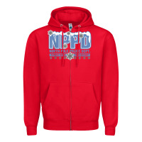 Red north pole police department Zipper Hoodie - linhVisuals