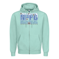 Seafoam north pole police department Zipper Hoodie - linhVisuals