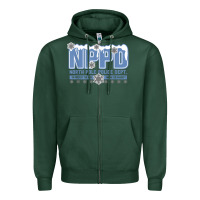 Sports Green north pole police department Zipper Hoodie - linhVisuals