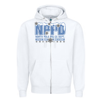 White north pole police department Zipper Hoodie - linhVisuals