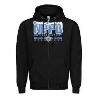 Black north pole police department Zipper Hoodie - linhVisuals