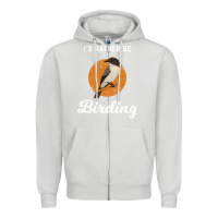 Dove Grey birding birdwatching eastern phoebe Zipper Hoodie - linhVisuals