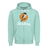 Seafoam birding birdwatching eastern phoebe Zipper Hoodie - linhVisuals