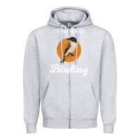 Heather Grey birding birdwatching eastern phoebe Zipper Hoodie - linhVisuals
