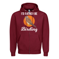 Burgundy birding birdwatching kestrel bird bird Zipper Hoodie - linhVisuals