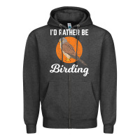 Charcoal Heather birding birdwatching kestrel bird bird Zipper Hoodie - linhVisuals