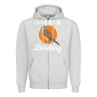 Dove Grey birding birdwatching kestrel bird bird Zipper Hoodie - linhVisuals