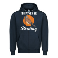 Navy birding birdwatching kestrel bird bird Zipper Hoodie - linhVisuals