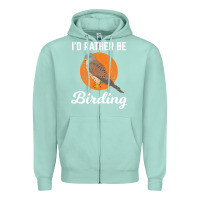 Seafoam birding birdwatching kestrel bird bird Zipper Hoodie - linhVisuals
