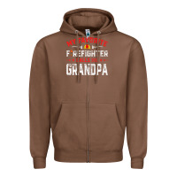 Chestnut mens father's day my favorite firefighter calls me grandpa premium Zipper Hoodie - linhVisuals