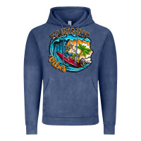 Vintage Denim Summer Vibes Vintage Hoodie - CowhideDigitalArt