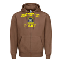 Chestnut connecticut state police Zipper Hoodie - linhVisuals