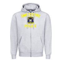 Heather Grey connecticut state police Zipper Hoodie - linhVisuals