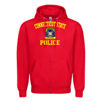 Red connecticut state police Zipper Hoodie - linhVisuals