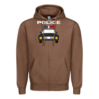 Chestnut cool policeman law enforcement deputy kawaii police mobile premium Zipper Hoodie - linhVisuals