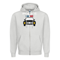 Dove Grey cool policeman law enforcement deputy kawaii police mobile premium Zipper Hoodie - linhVisuals