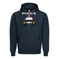 Navy cool policeman law enforcement deputy kawaii police mobile premium Zipper Hoodie - linhVisuals