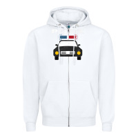 White cool policeman law enforcement deputy kawaii police mobile premium Zipper Hoodie - linhVisuals