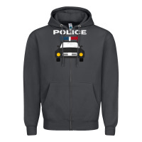 Smoke cool policeman law enforcement deputy kawaii police mobile premium Zipper Hoodie - linhVisuals