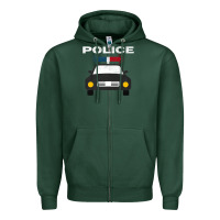 Sports Green cool policeman law enforcement deputy kawaii police mobile premium Zipper Hoodie - linhVisuals